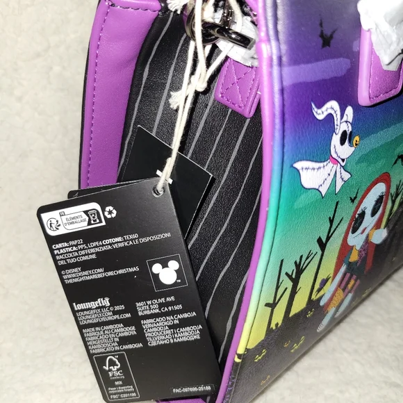 NWT Loungefly The Nightmare Before Christmas Jack & Sally Satchel Bag - Picture 2 of 5
